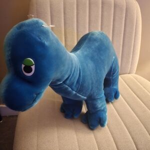 Vintage Gerber Precious Plush 28” Stuffed Brontosaurus Teal Dinosaur Very Rare